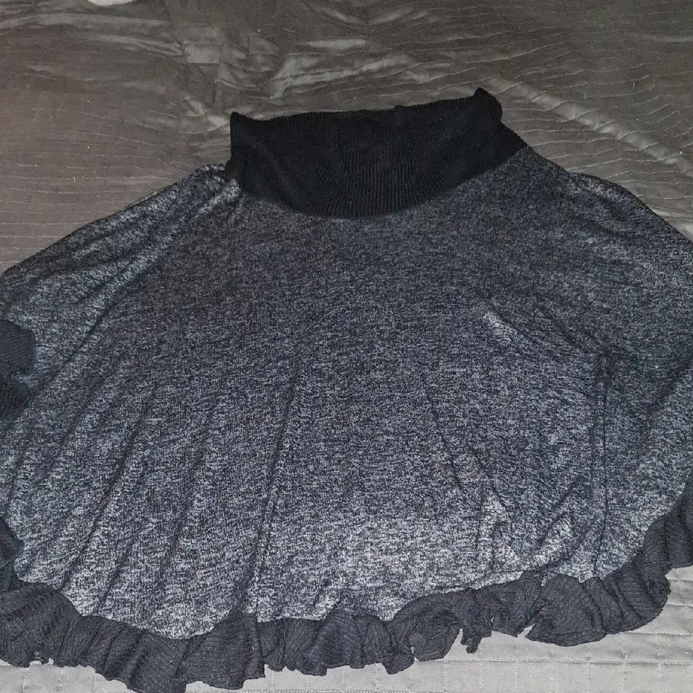 Perseption Black and Gray Cowl Neck Sweater - Picture 1 of 3